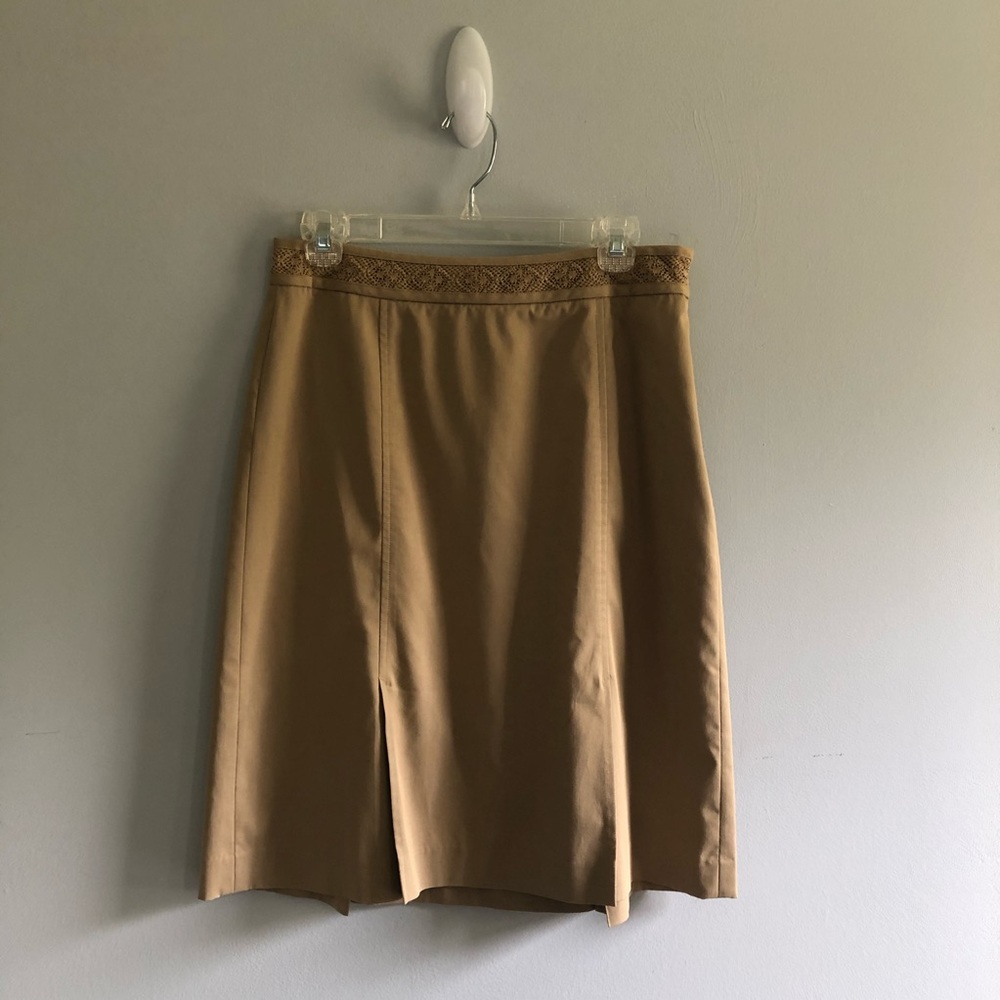 ann taylor khaki skirt